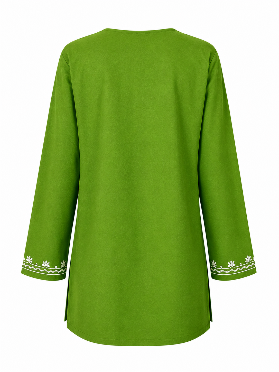 Noor : Aari embroidery summer kurti | Bottle Green